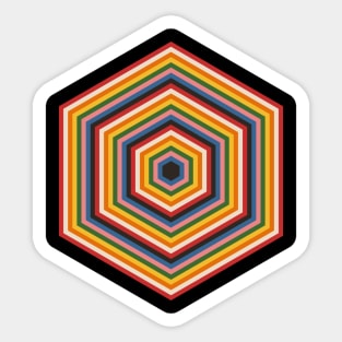 Retro Hex Sticker